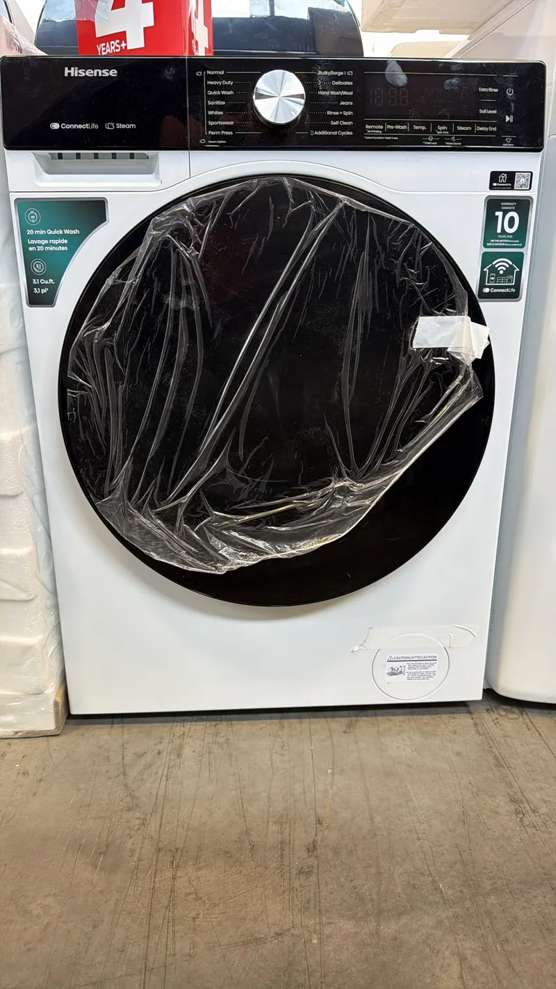 Hisense WF5S2845BW 24" 3.1 Cu. Ft. Front Load Washer