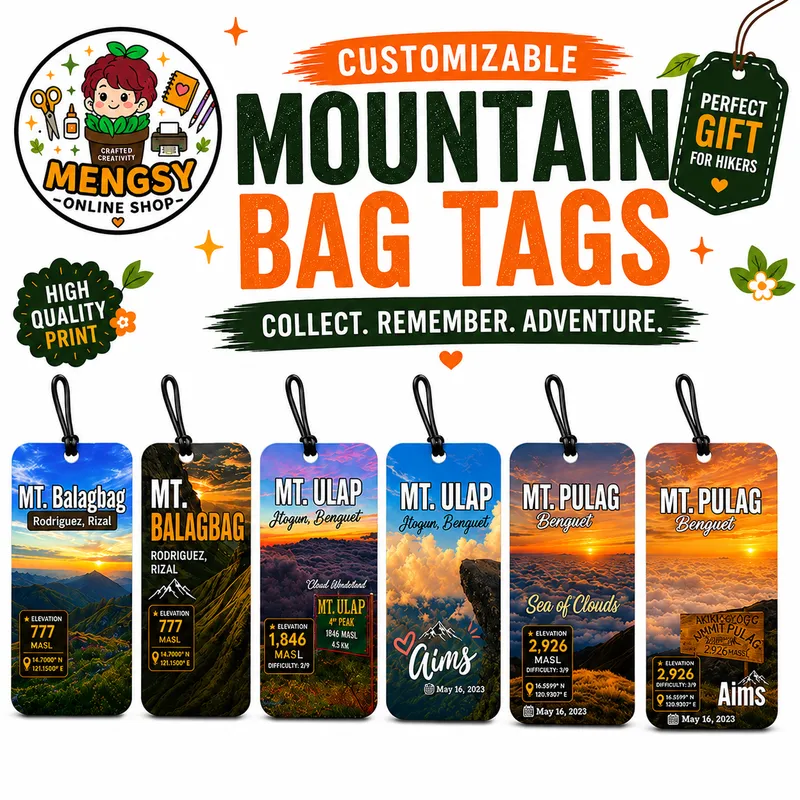 Personalized Mountain Bagtag for hikers