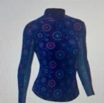 PRE-ORDER IBKUL Long Sleeve Zip Mock - Patriot Pop (Navy/Multi)