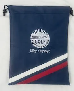 Red/White/Blue Logo Lined Drawstring Shoe Tote