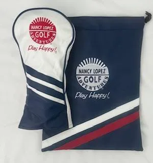 Red/White/Blue Logo Driver Headcover and Shoe Tote