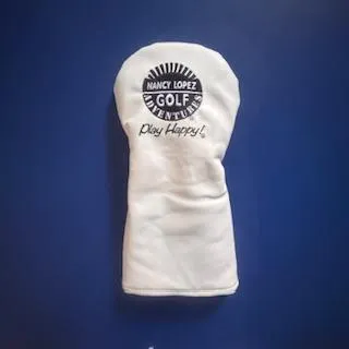 White with Black Logo Driver Headcover
