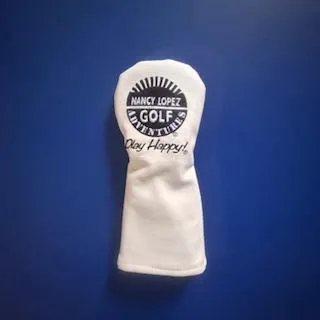 White with Black Logo Hybrid Headcover