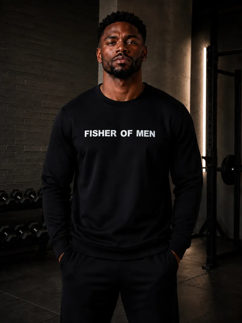 Fisher of Men Black Crewneck Sweatshirt