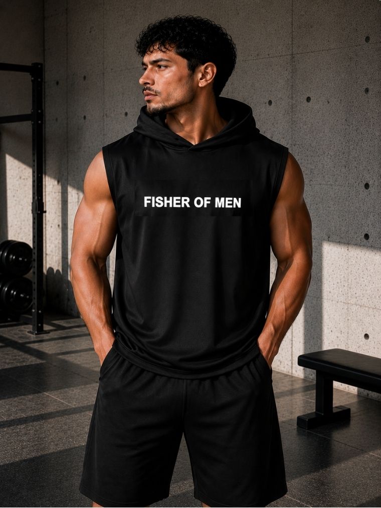 Fisher of Men Black Dri-Fit Sleeveless Hoodie