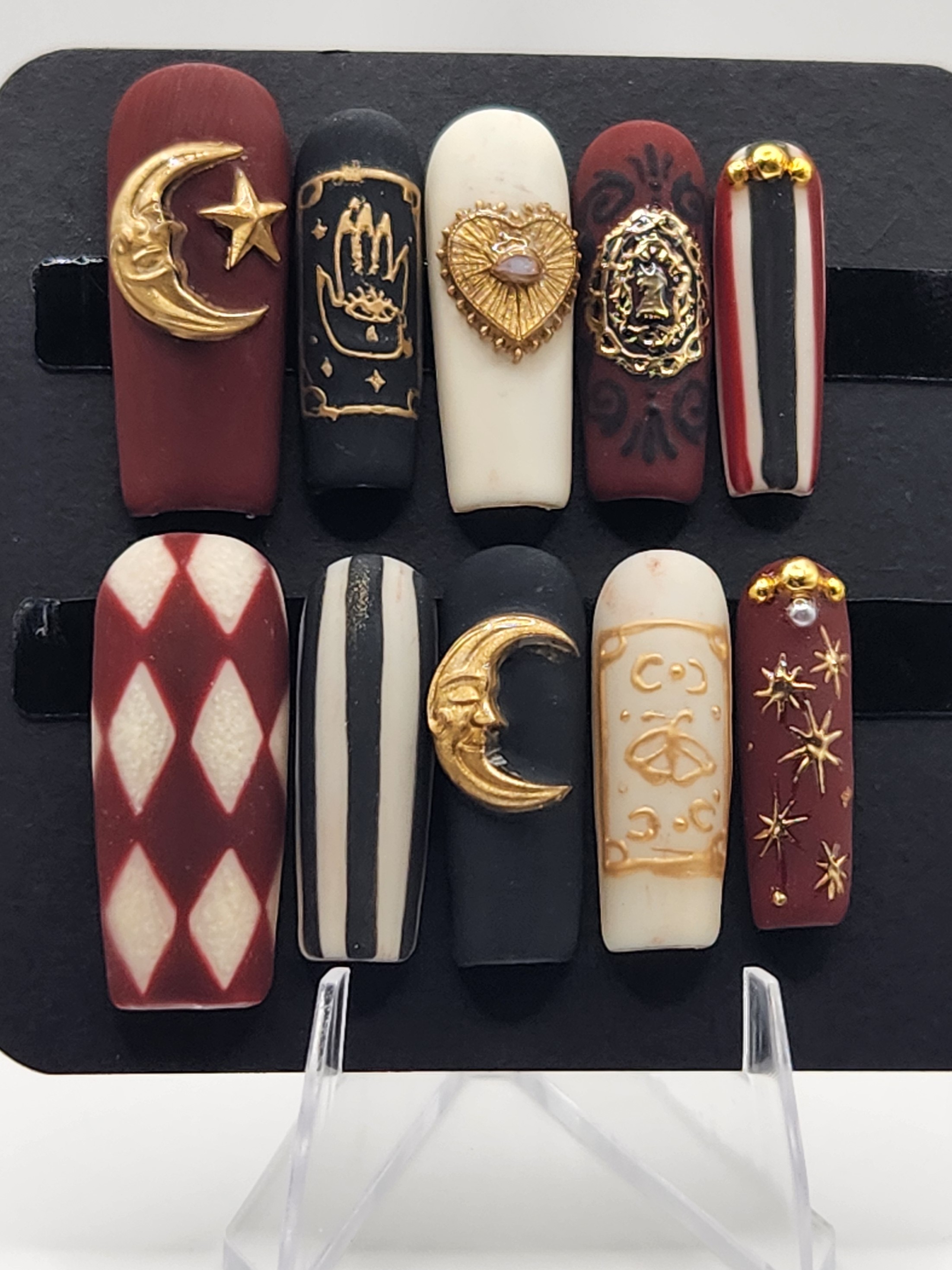 Haunted Harlequin - Zoltar Edition - Gel Press-On Nails 
