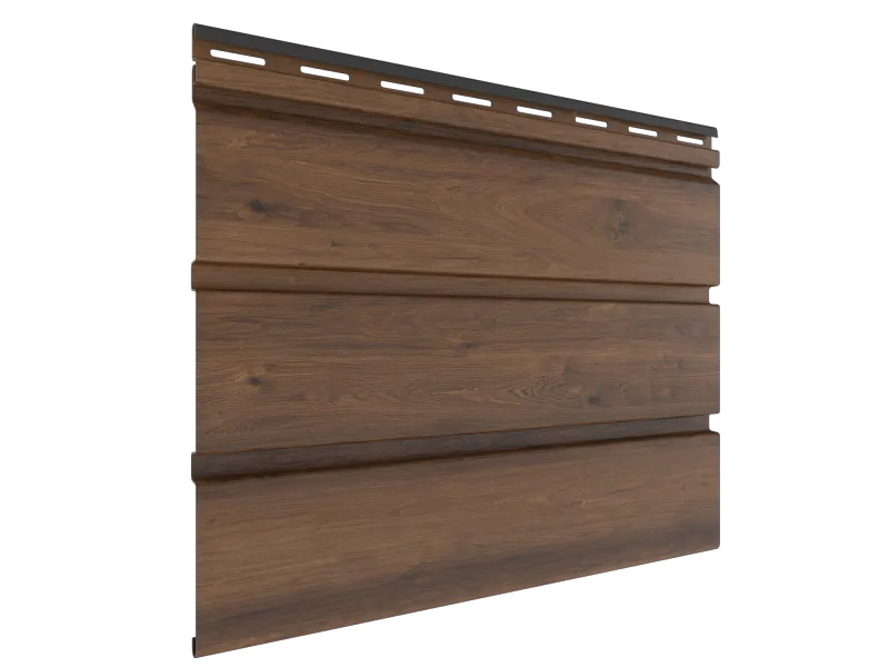 HS-BW1007-3-5.8M Black Walnut 黑胡桃木 / HISTRONG PVC Soffit Panel - Triple Column (5.8M)