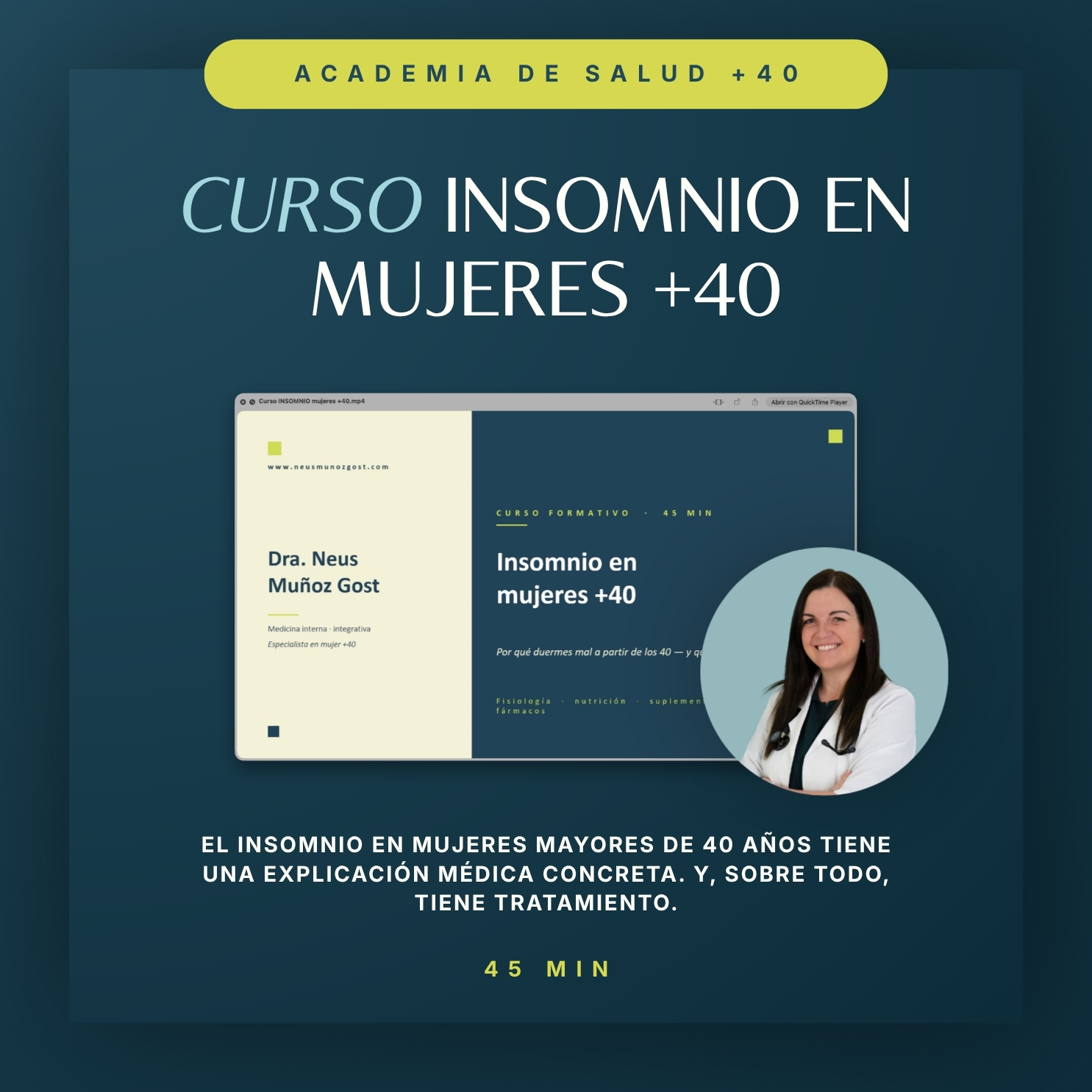 Curso Insomnio 40+: el curso para volver a dormir sin depender de ansiolíticos