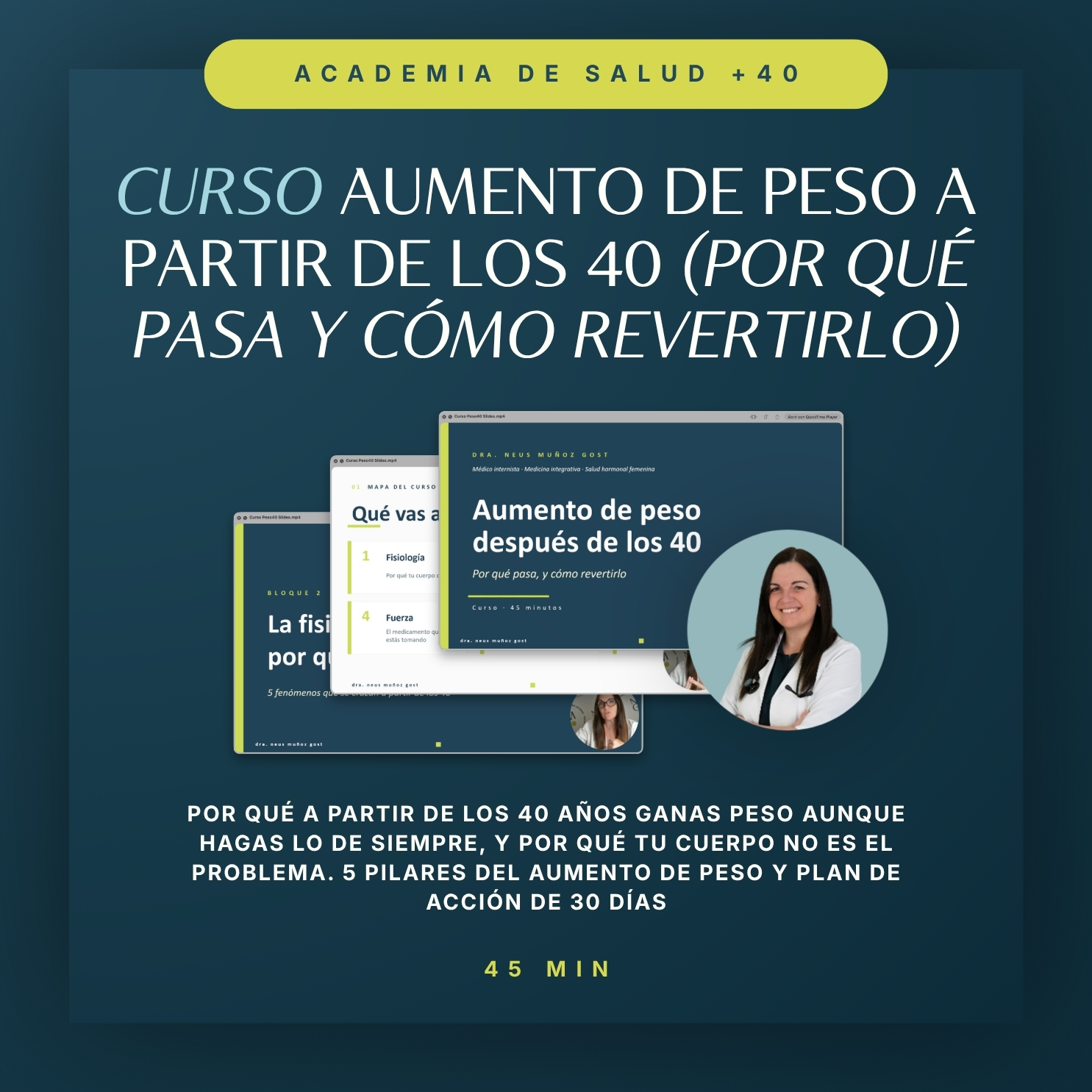 Curso Aumento de peso después de los 40: por qué ganas peso aunque hagas lo de siempre