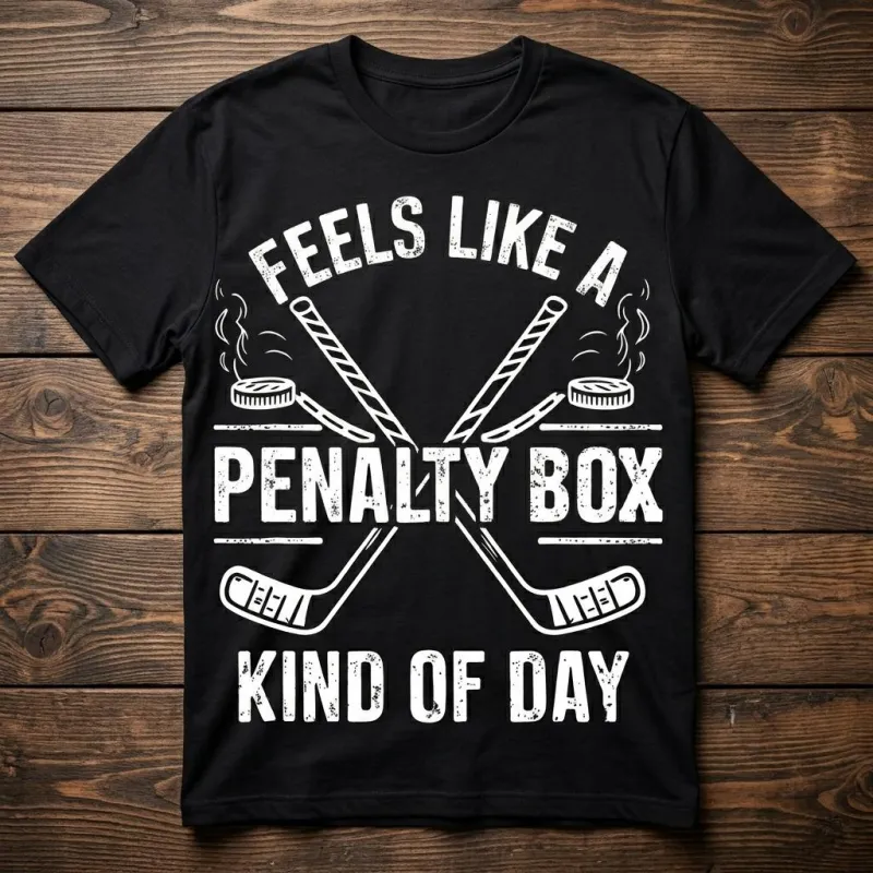 Feels Like a Penalty Box Kind of Day | Funny Hockey T-Shirt