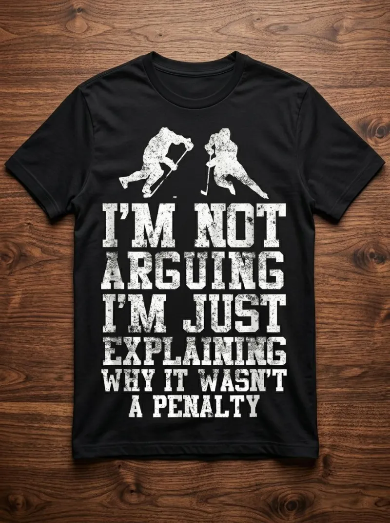 I’m Not Arguing Funny Hockey Referee T-Shirt | Hockey Chirp Tee