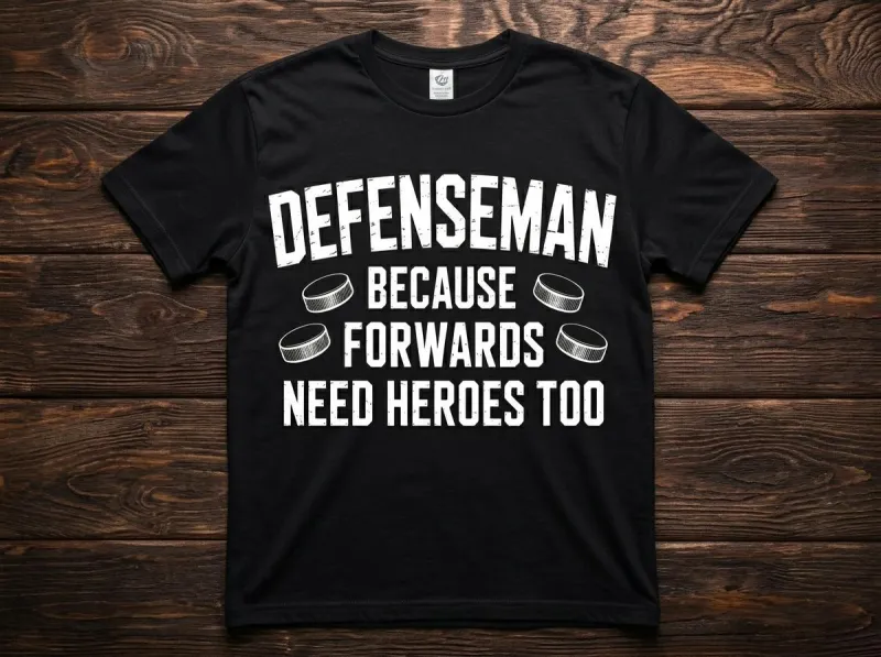 Defenseman Because Forwards Need Heroes Too Hockey T-Shirt