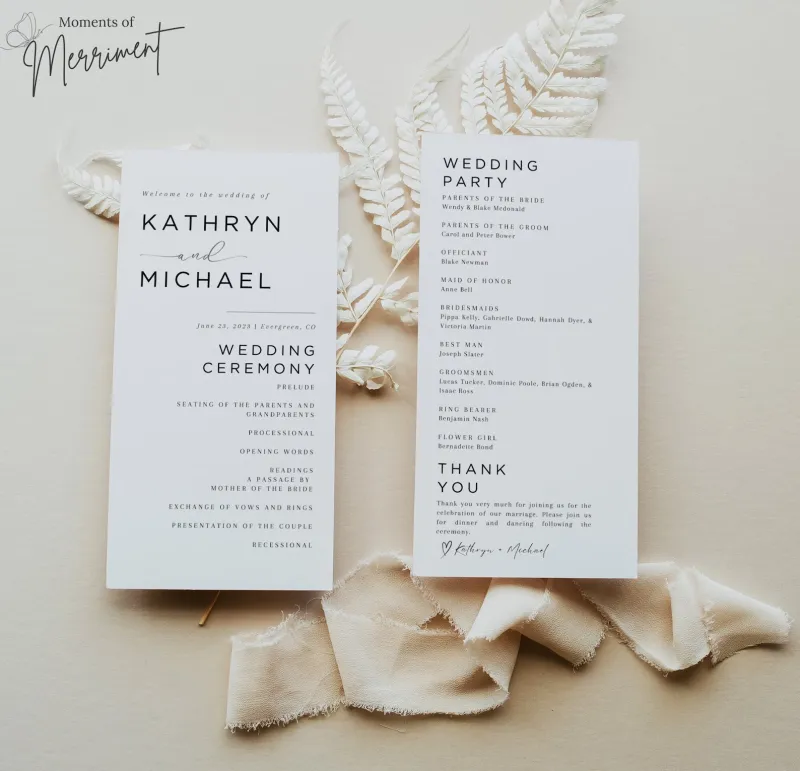 Ceremony Program