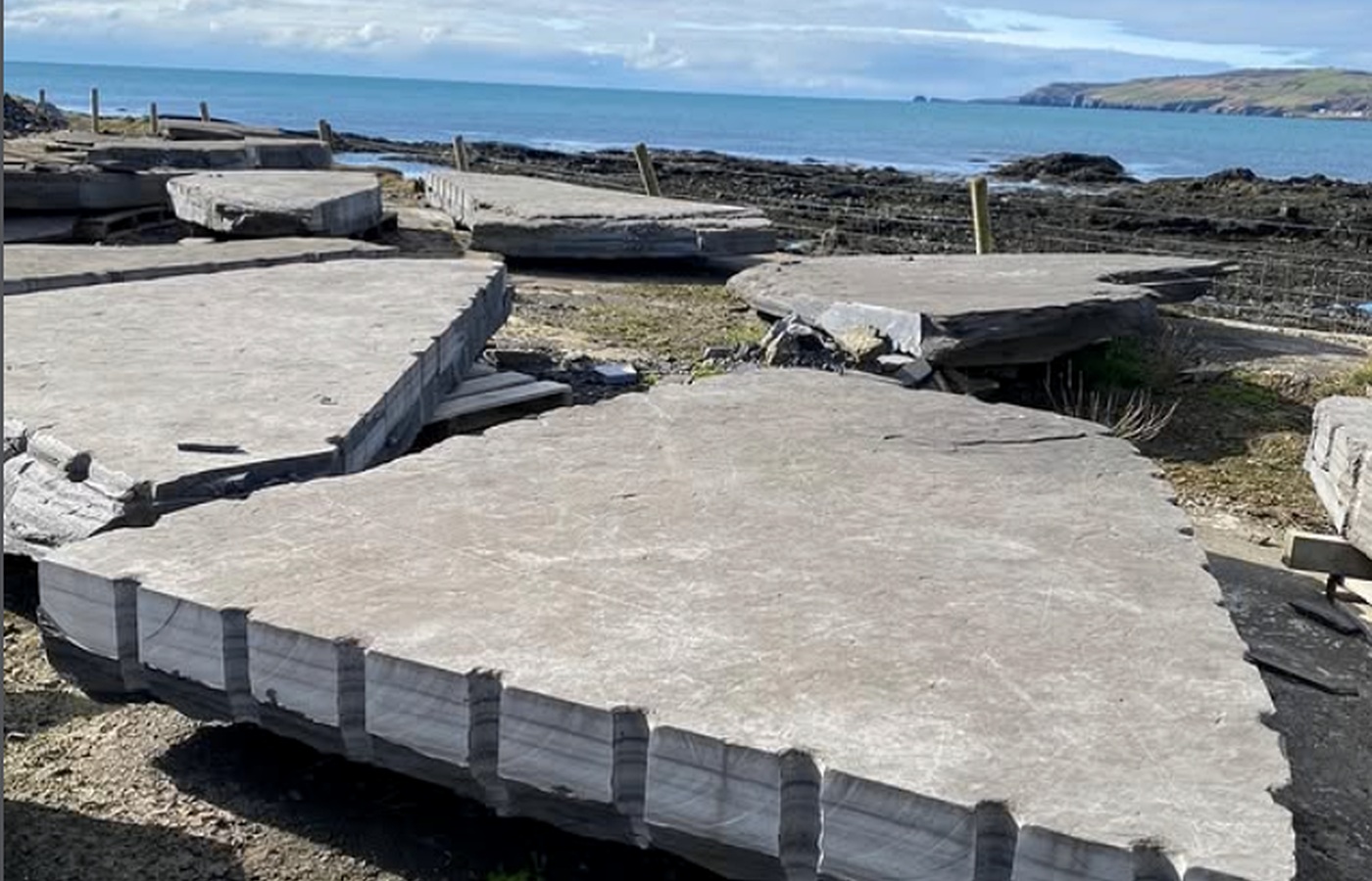 Pooil Vaaish quarry on the south coast of the Isle of Man