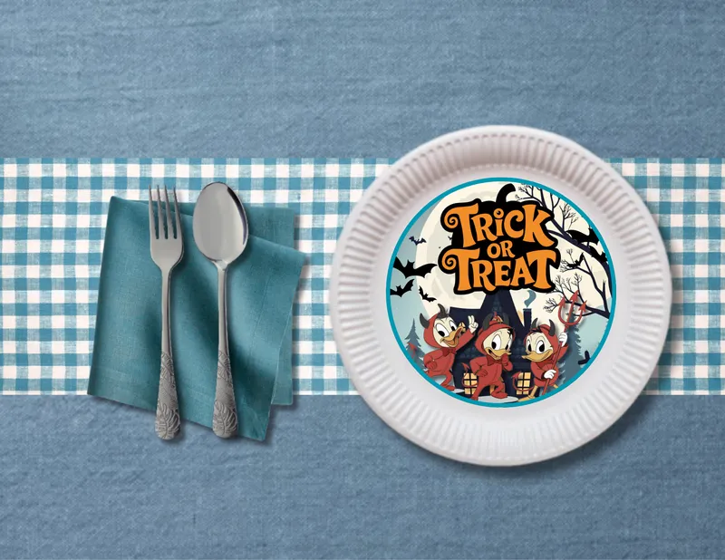 Donald Duck Halloween Party Plate Design