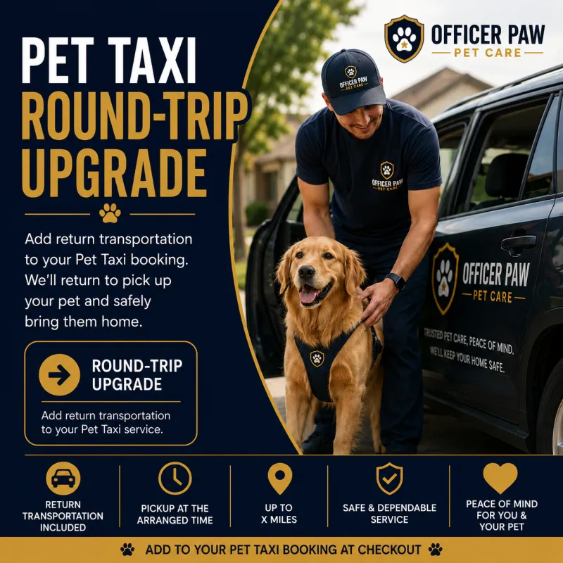 Pet Taxi Local Round-Trip Upgrade