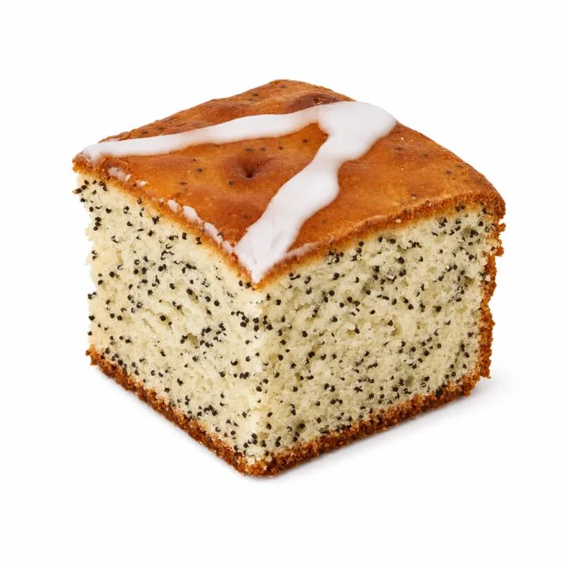 Lemon Poppyseed Cake Square