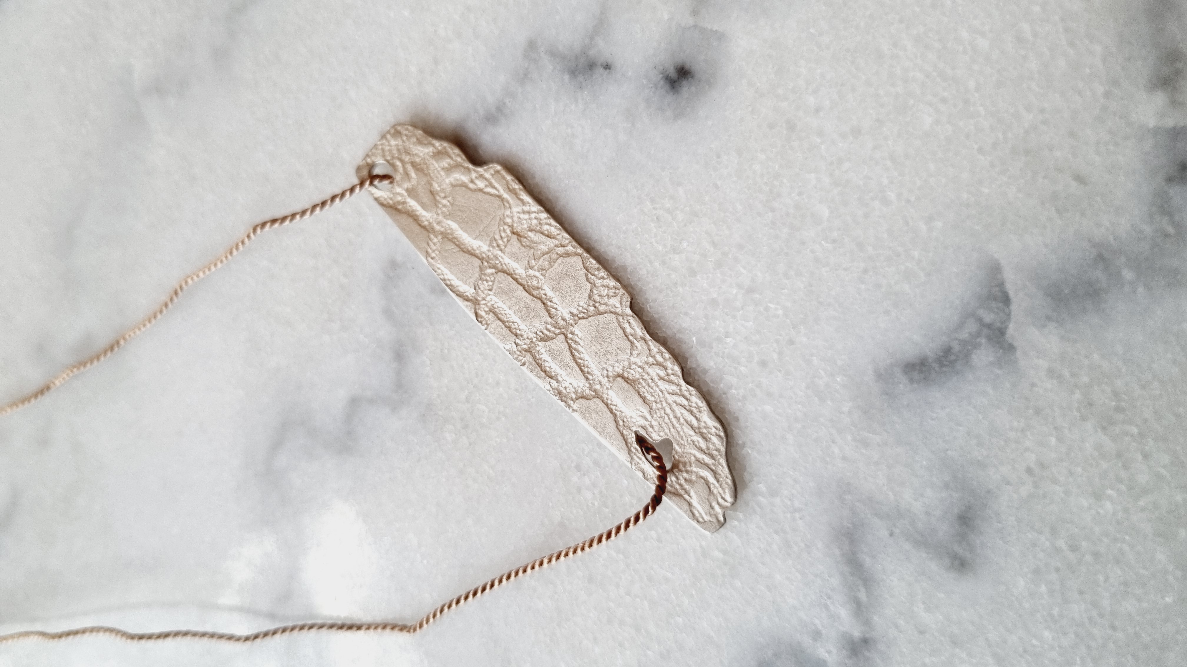 Imprint Pendant - Lace Imprint (S/S, Silk Cord)