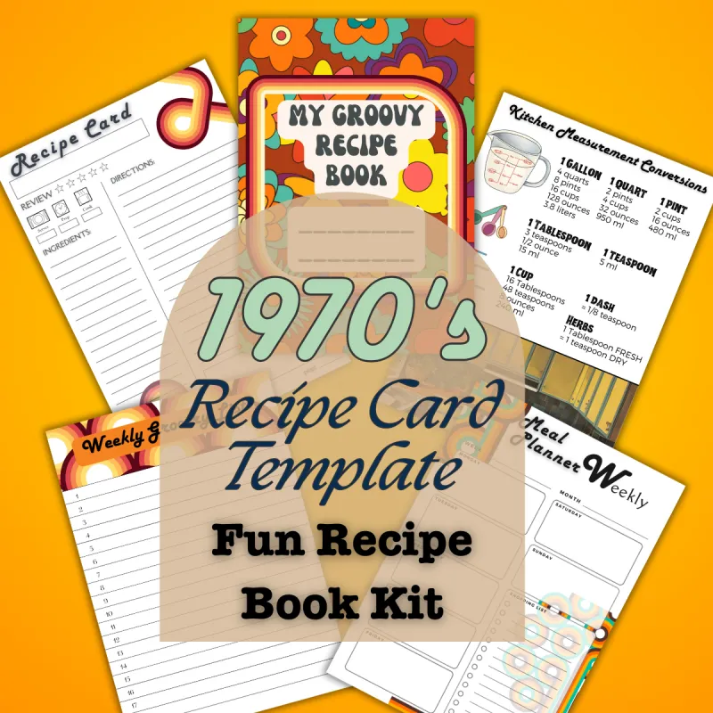 1970's Groovy Cookbook Template