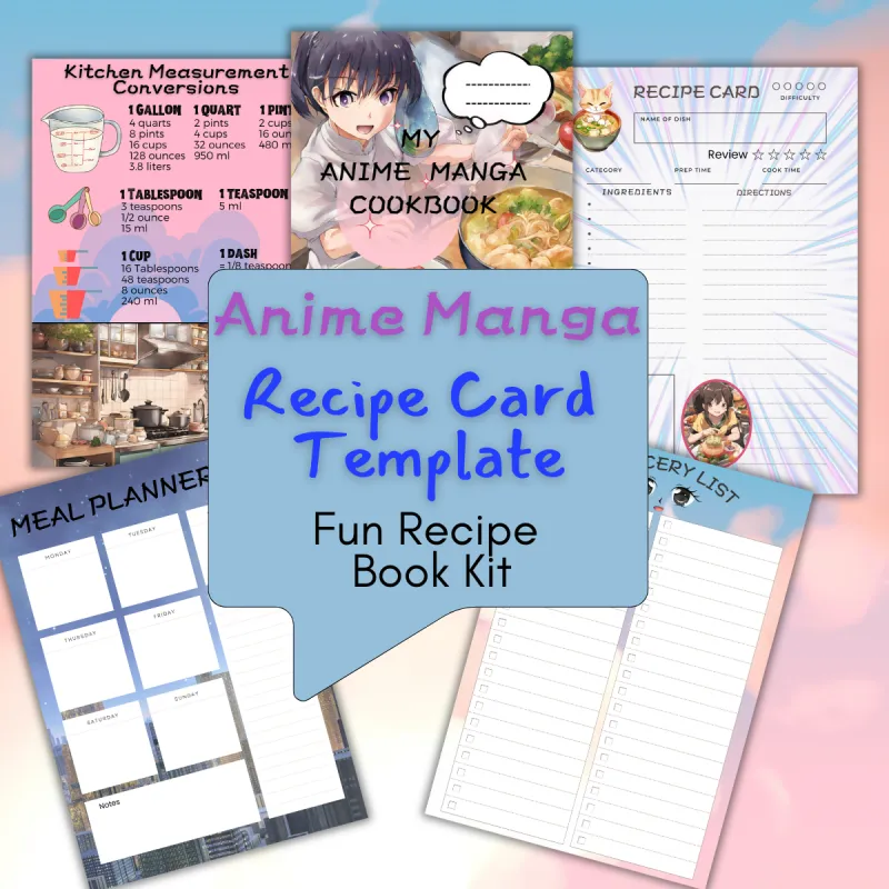 Anime Cookbook Template