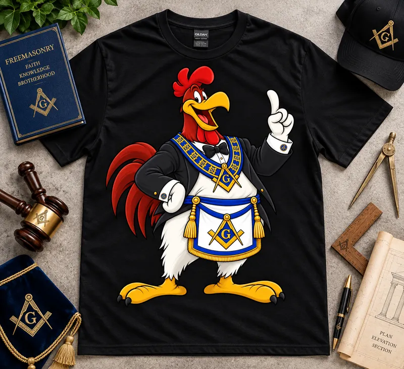Rooster Brother | Masonic Cartoon T-Shirt
