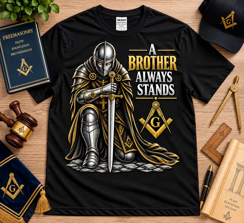 A Brother Always Stands – Masonic T-Shirt