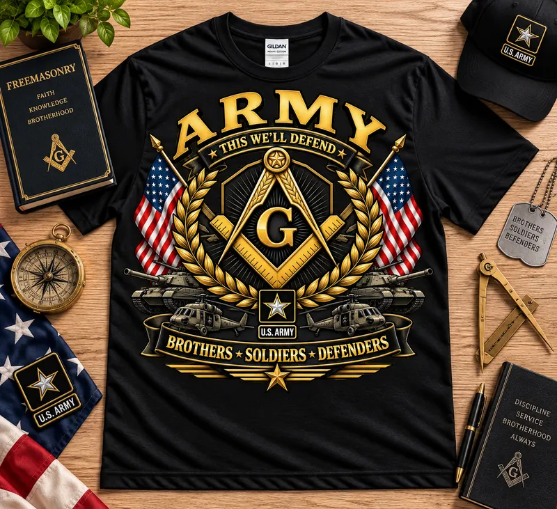 Army Mason – Masonic T-Shirt