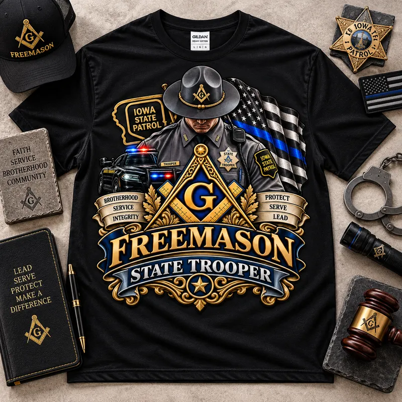  Iowa State Trooper – Masonic T-Shirt