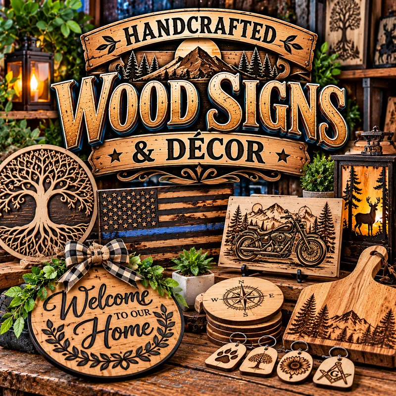 Handcrafted Wood Signs & Décor