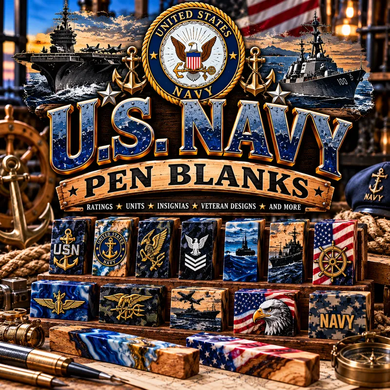 Navy Pen Blanks