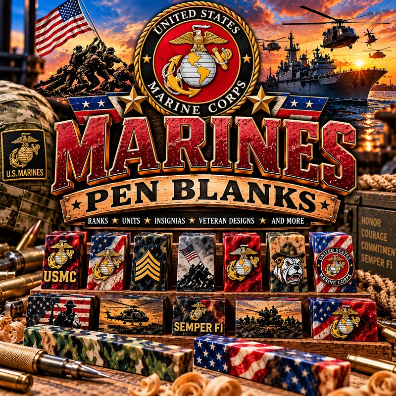 Marine Corps Pen Blanks
