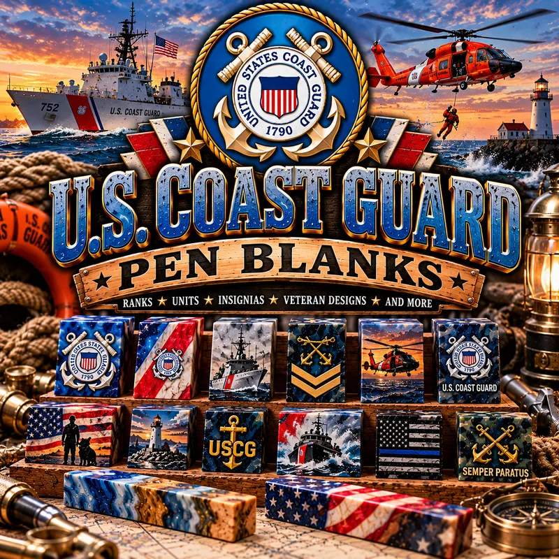 Coast Guard Pen Blanks