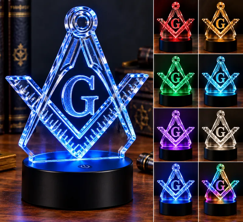 Color-Changing Masonic LED Lamp