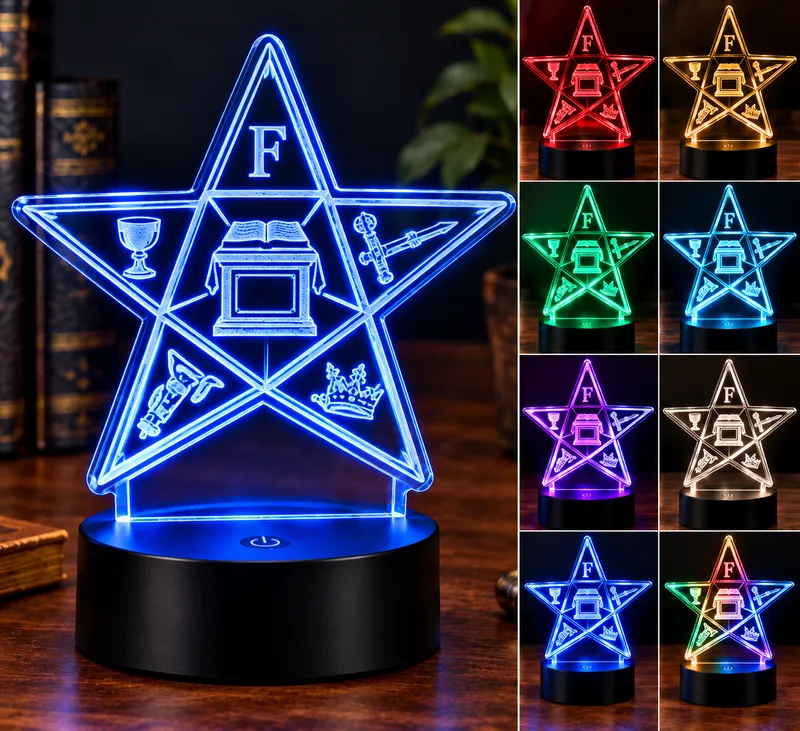 Order of the Eastern Star Color-Changing LED Acrylic Light