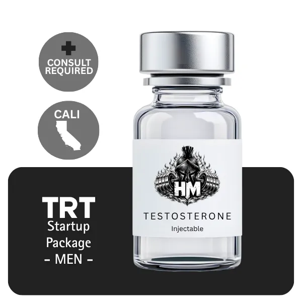 TRT CALI Men's Startup Package 60 days (Consult, Labs, Cypionate 200mg/mL 10mL + Anastrozole 24×1mg)