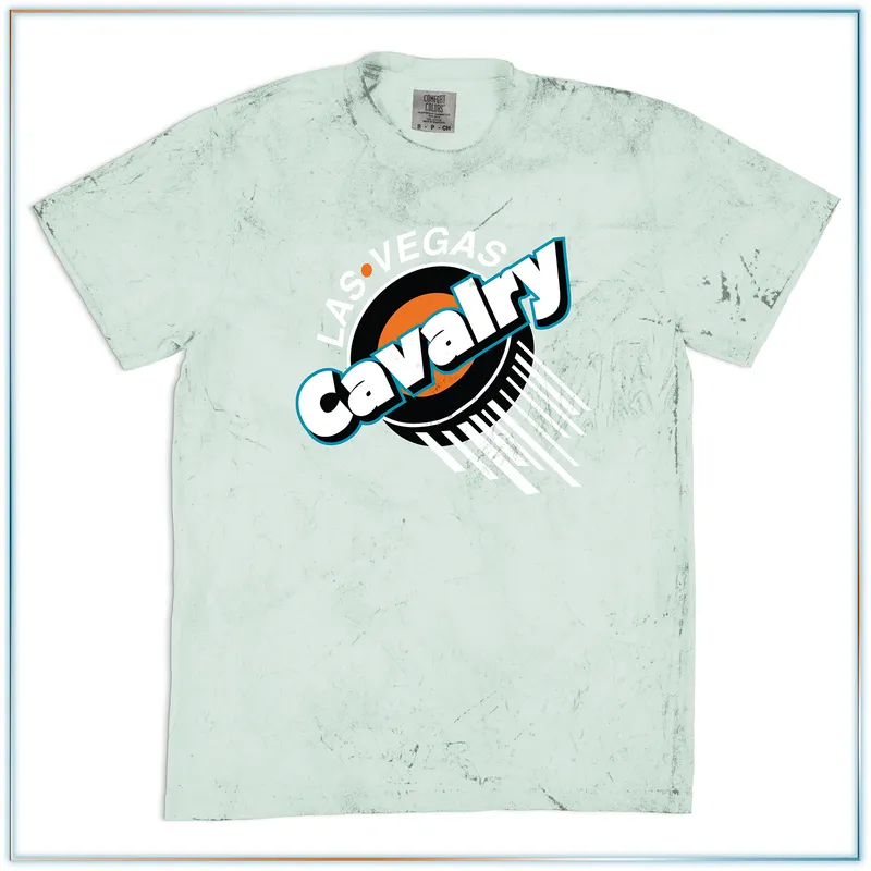 1745 Cavalry Hockey Puck Logo Comfort Colors® Heavyweight Color Blast Tee