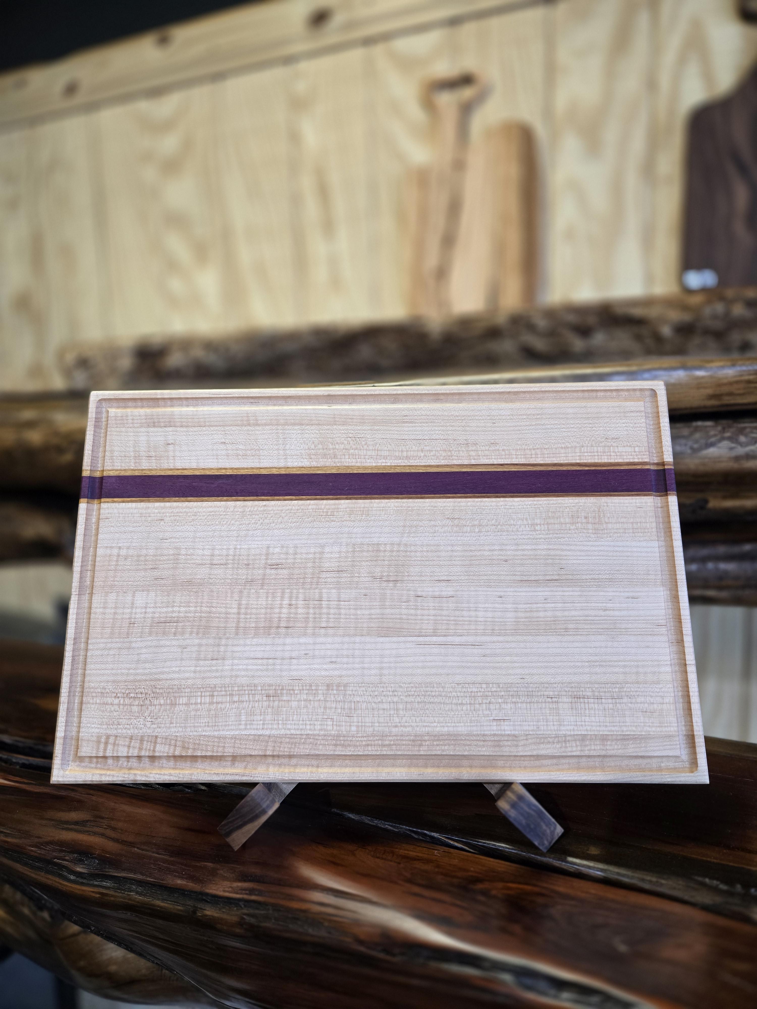  Curly Maple and Canarywood Cutting Board