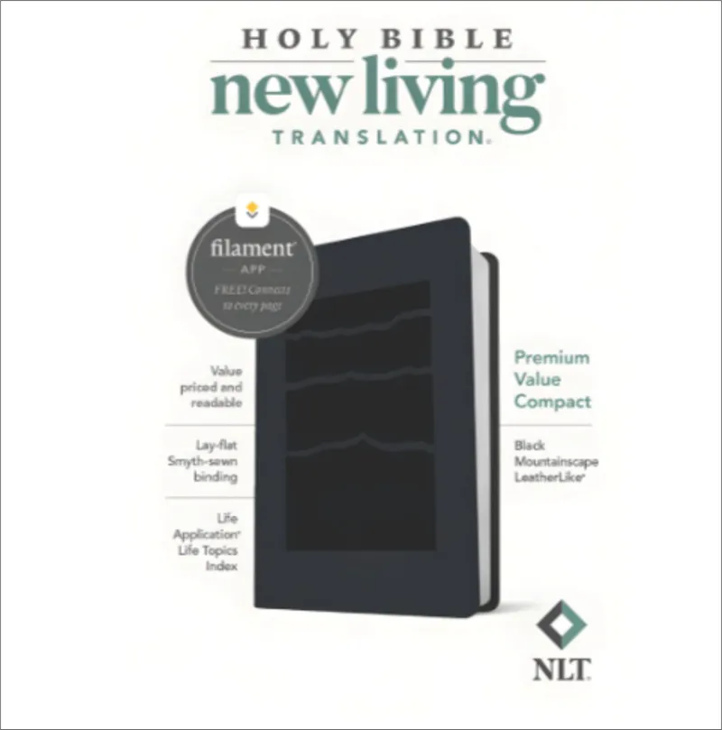 Bible - NLT - Filament Compact Bible Black