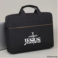 Bag - Jesus Print Laptop Bag - Black