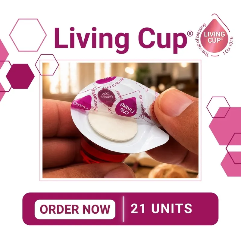 Living Cup® – Proprietary Grape Juice with Wafer – 21 Units