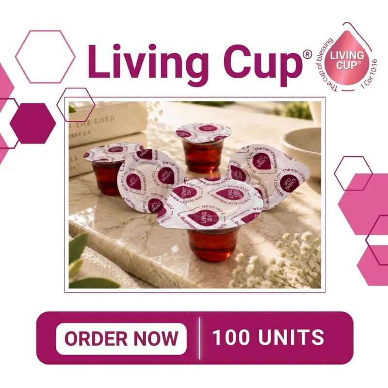 Living Cup® - Proprietary Grape Juice with Wafer - 100 Units