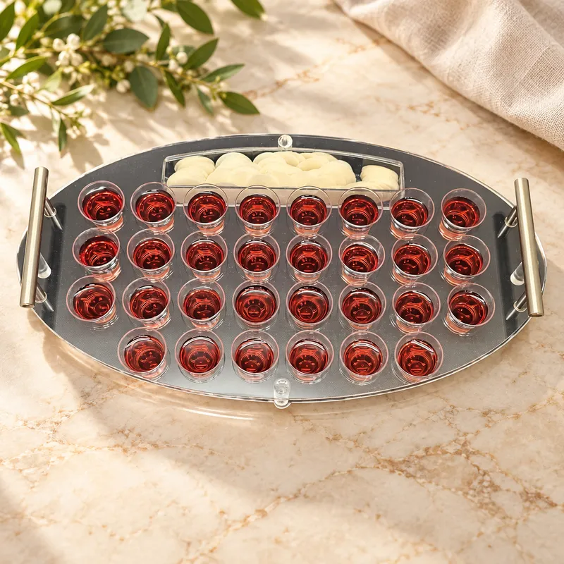 30 Holes Communion Tray with a Wafer Holder - Perspex