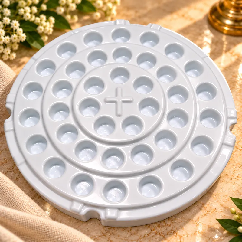 39 Holes Communion Tray - White