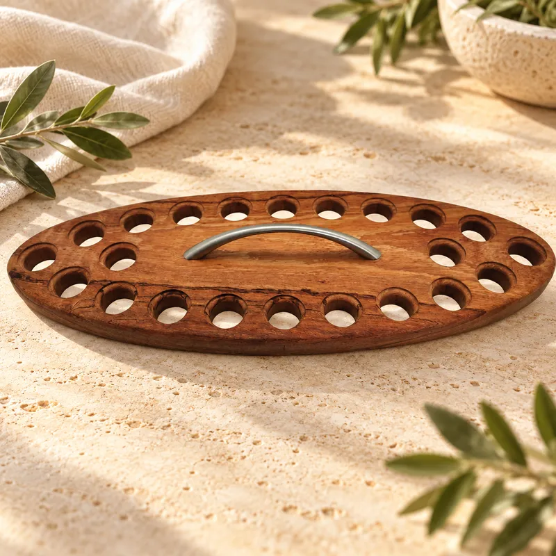 22 Holes Communion Tray - Wood