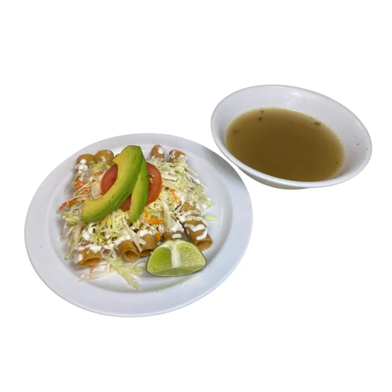 Tacos Dorados with Consomé