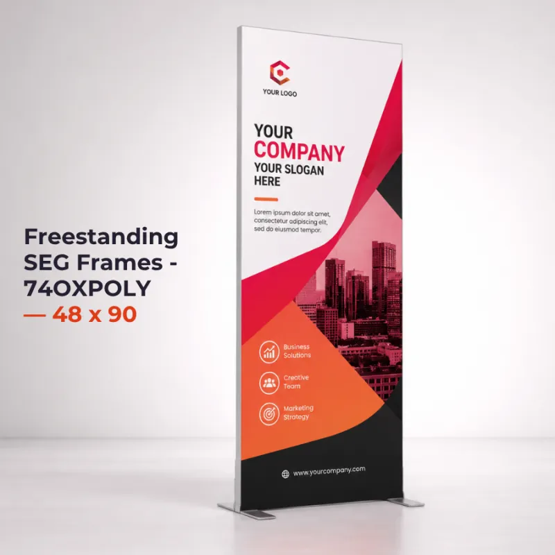 Freestanding SEG Frames - 74OXPOLY — 48 x 90