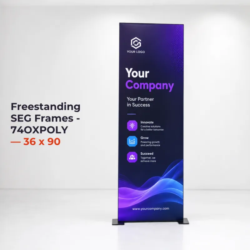 Freestanding SEG Frames - 74OXPOLY — 36 x 90