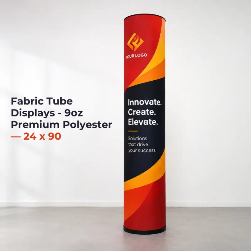 Fabric Tube Displays - 9oz Premium Polyester — 24 x 90