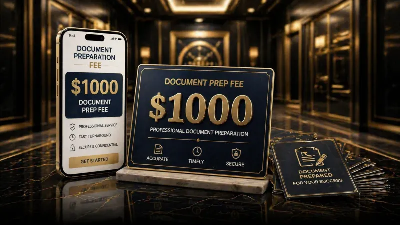 $1000 Document Prep Fee 