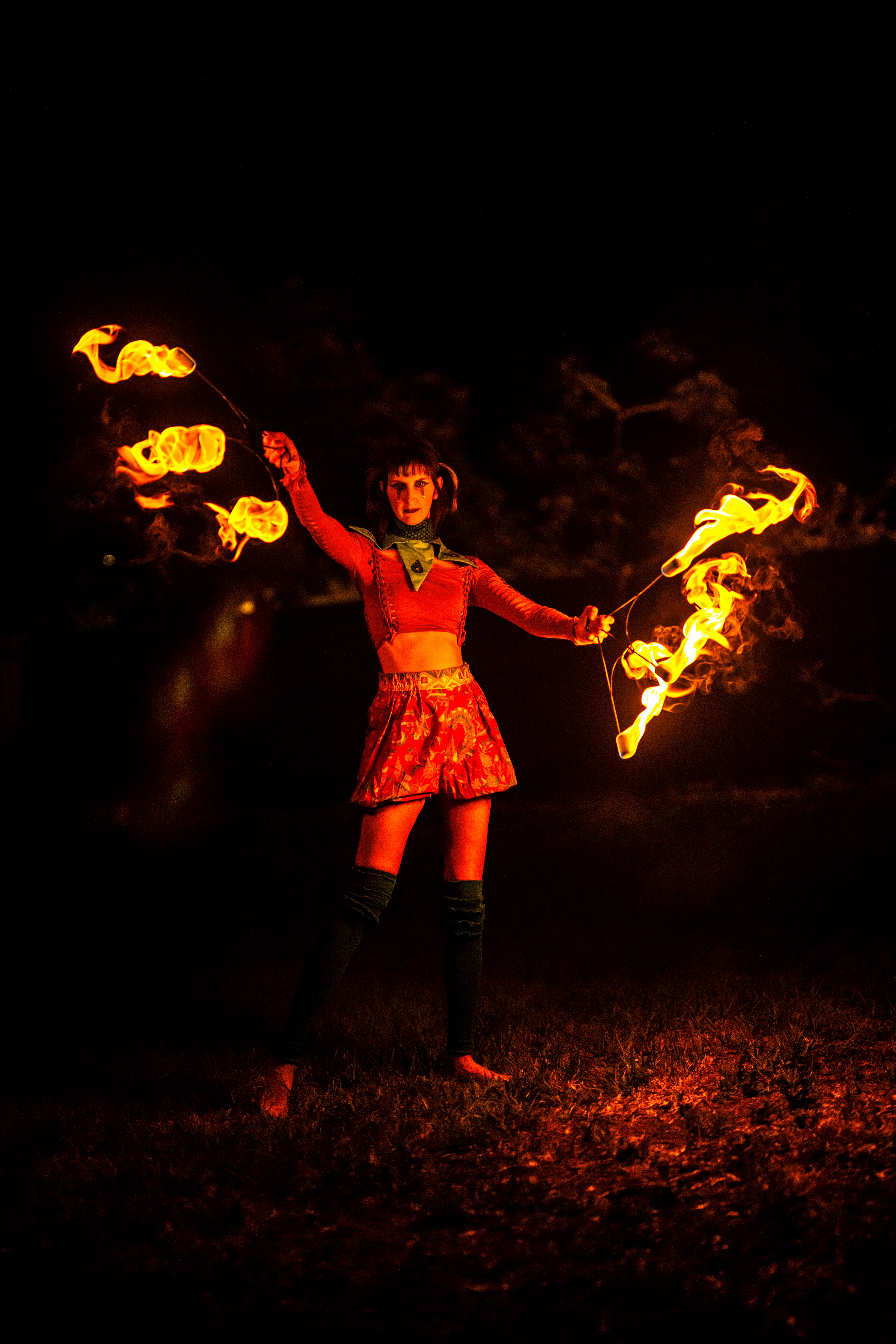 "Fairy" Fire Fans – Three Prong Fans